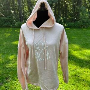 Rae Dunn Light Pink Dog Mom Hoodie